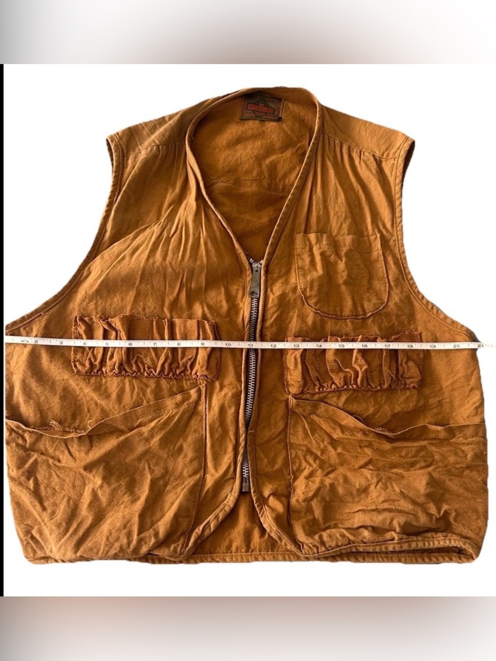Vintage SAFTBAK Canvas Hunting Vest Game Utility Workwear Made USA - Picture 7 of 8